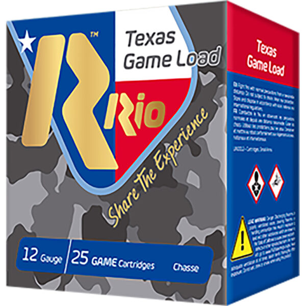Rio Texas Game Load 36 High Velocity Game Loads 12 ga. 2 3/4 in. 1 1/4 oz. 6 Shot 25 rd.