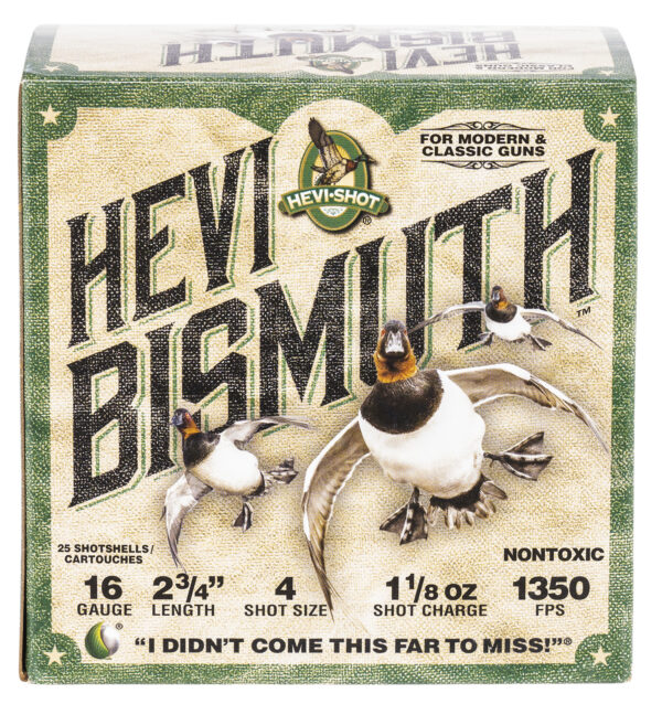 HEVI-SHOT HEVI BISMUTH 16 GA 2.75 IN 4 SHOT 1 1/8OZ- 25/BOX