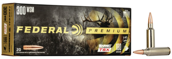 FEDERAL 300 WIN SHORT MAG 180GR BARNES TSX AMMO 20RD