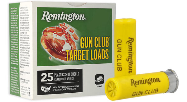 REMINGTON GUN CLUB TARGET LOAD 20GA 2-3/4IN 2-1/2DRAM 7/8OZ 7.5 AMMO 25RD