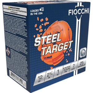 FIOCCHI 12GA 2 3/4" 1OZ #7 STEEL TARGET LOW RECOIL 25RD