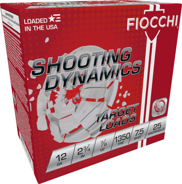 FIOCCHI SHOOTING DYNAMICS 12ga 2-3/4" 7/8oz #7.5 1350 fps 25RD
