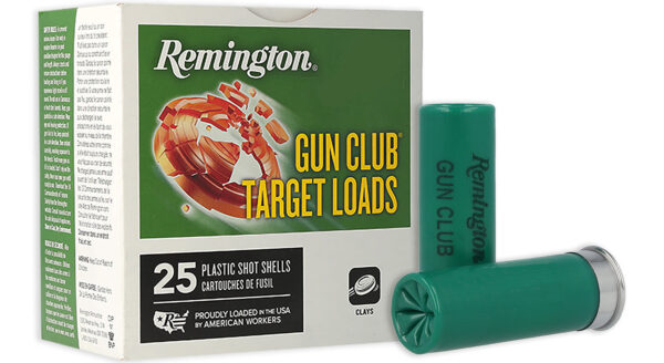 REMINGTON GUN CLUB TARGET LOAD 12GA 2-3/4IN 3DRAM 1-1/8OZ 7.5 AMMO 25RD