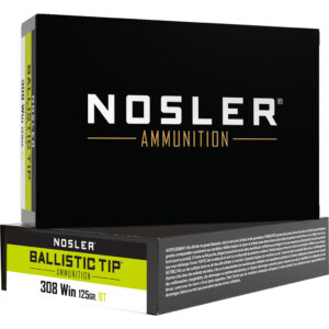 Nosler Ballistic Tip Rifle Ammunition 308 Win. 125 gr. BT SP 20 rd.