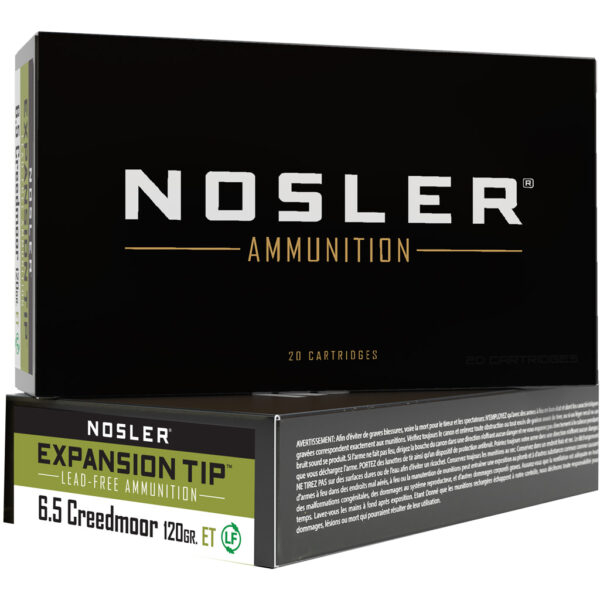 Nosler Expansion Tip Rifle Ammunition 6.5mm Creedmoor 120 gr. ET SP 20 rd.