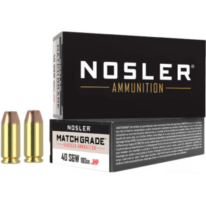Nosler Match Grade Handgun Ammunition 40 S&W 180 gr. HG JHP 50 rd.