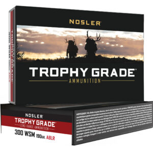 Nosler Trophy Grade Long Range Rifle Ammunition 300 WSM 190 gr. ABLR SP 20 rd.