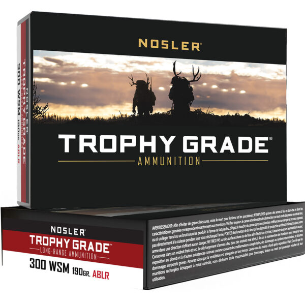 Nosler Trophy Grade Long Range Rifle Ammunition 300 WSM 190 gr. ABLR SP 20 rd.