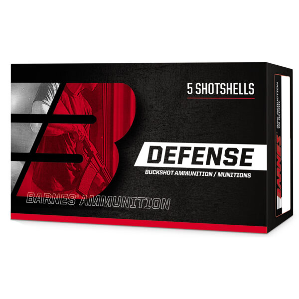 Barnes Defense Buckshot Loads 12 ga. 2.75 in. 00 Buck Shot 8 Pellets 5 rd.
