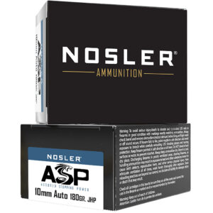 Nosler ASP Handgun Ammo 10mm 180 gr. HG JHP 20 rd.