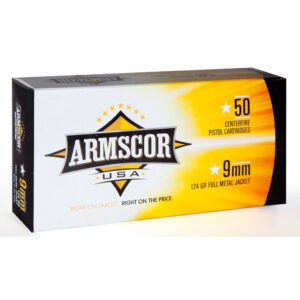 Armscor Range Pistol Ammo 9mm 124 gr. FMJ 50 rd.