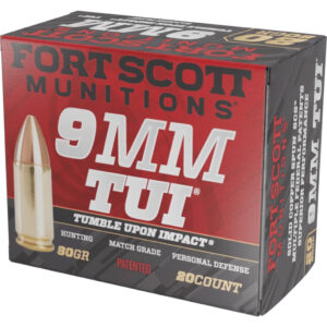 Fort Scott Munition Pistol Ammo 9mm 80 gr. TUI 20 rd.