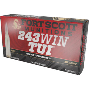 Fort Scott Munition Rifle Ammo 243 Win. 70 gr. TUI 20 rd.