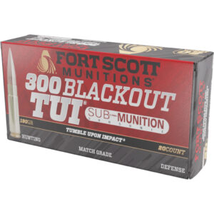 Fort Scott Munition Sub-Munition Rifle Ammo 300 BLKOUT 190 gr. TUI 20 rd.