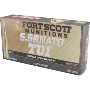 Fort Scott Munition Rifle Ammo 5.56 NATO 62 gr. TUI Brass 20 rd.