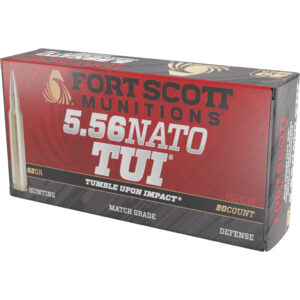 Fort Scott Munition Rifle Ammo 5.56 NATO 62 gr. TUI Copper 20 rd.