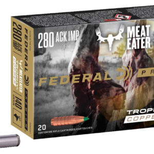 FEDERAL 280 ACKLEY IMPROVED 140GR TROPHY COPPER AMMO 20RD