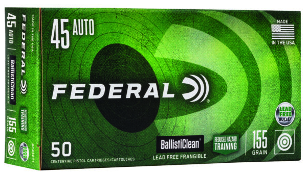 FEDERAL 45 AUTO 155GR RHT FRANGIBLE AMMO 50RD