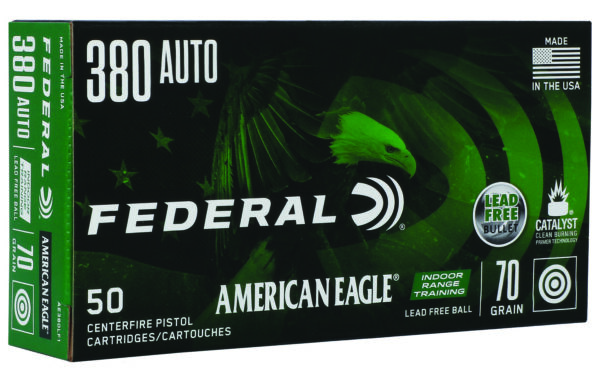 FEDERAL 380 AUTO 75GR LEAD FREE BALL AMMO 50RD