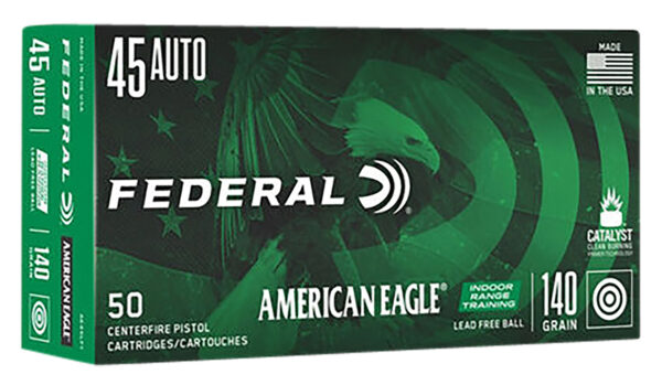 FEDERAL 45 AUTO 140GR LEAD FREE BALL AMMO 50RD