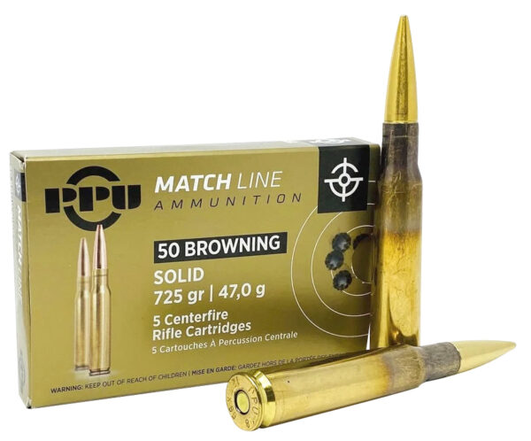 PPU PPM50       50BMG MATCH 725 FMJ           5/20
