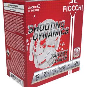 FIOCCHI SHOOTING DYNAMICS 12GA 2-3/4" 1-1/8oz #8 1280 fps 25RD