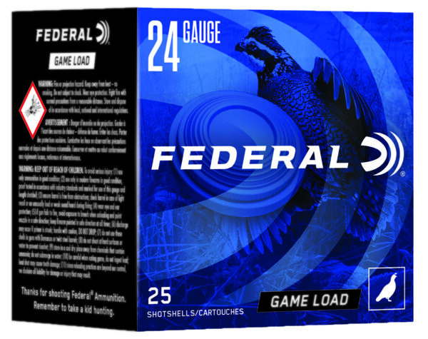 FEDERAL GAME SHOK-HEAVY FIELD LEAD SS 24GA 2 1/2" 11/16 OZ 8  AMMO 25RD