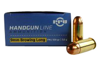 PPU PPH9BL      9MM BRN LONG 108 FMJ         50/20