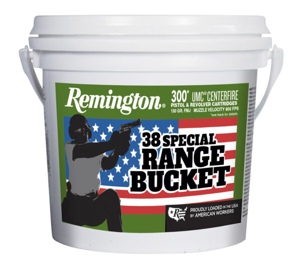 Remington Range Bucket UMC Pistol Ammo 38 Spl. 130 gr. FMJ 300 rd.