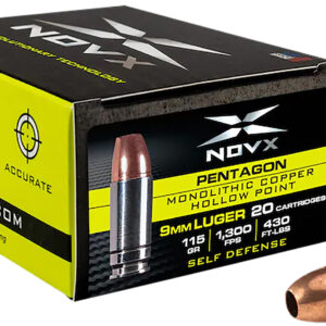 Pentagon 9mm 115gr monolithic copper hollow point 20RD