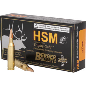 HSM Trophy Gold Rifle Ammunition 243 Win. Berger 87 gr. 20 rd.