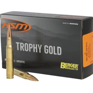 HSM Trophy Gold Rifle Ammunition 30-06 SPGF Berger 210 gr. 20 rd.