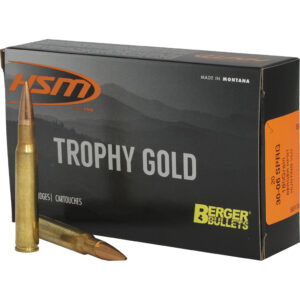 HSM Trophy Gold Rifle Ammunition 30-06 SPGF Berger 185 gr. 20 rd.