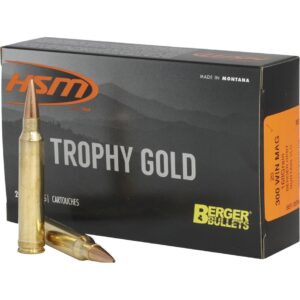 HSM Trophy Gold Rifle Ammunition 300 Win. Mag. Berger 168 gr. 20 rd.