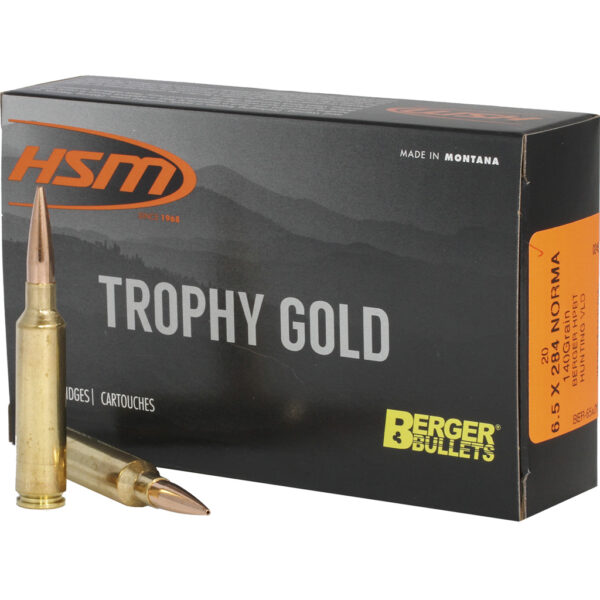 HSM Trophy Gold Rifle Ammunition 6.5x284 Norma Berger 140 gr. 20 rd.