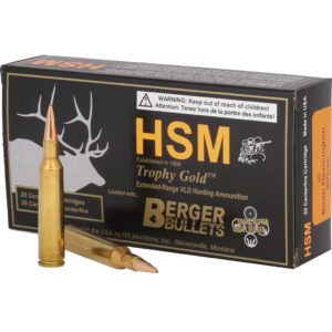 HSM Trophy Gold Rifle Ammunition 6mm Remington Berger 95 gr. 20 rd.
