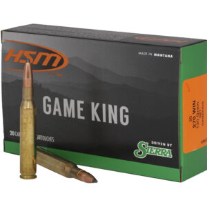 HSM Game King Rifle Ammunition 270 WSM Sierra Spitzer BT 130 gr. 20 rd.