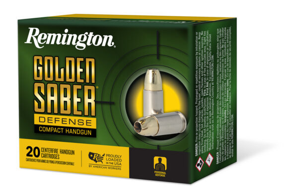 REMINGTON GOLDEN SABER COMPACT DEFENSE 40 S&W 180GR BJHP AMMO 20RD
