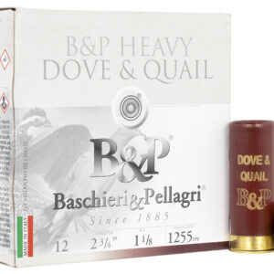 B&P Dove & Quail G 12 ga. 2 3/4in 1 1/8oz-8 shot 1255fps 25 rds/box ammo