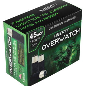 Overwatch 45 ACP 105 gr HP Black Nickel Casing/Silver Nickel Projo 20/RD