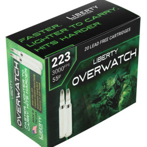 Overwatch .223 55 gr HP Black Nickel Casing/ Silver Nickel Projo 20/RD