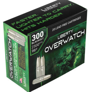 Overwatch 300 Blackout 96 gr HP Blk Nickel Casing/Silver Nickel Projo 20/RD