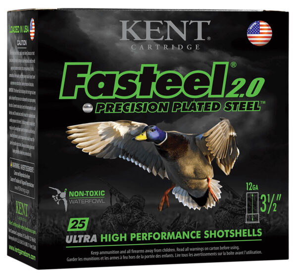 Fasteel + Precision Plated Steel 12ga 3" 1-1/4oz  BB & #2 1450 FPS 25/RD