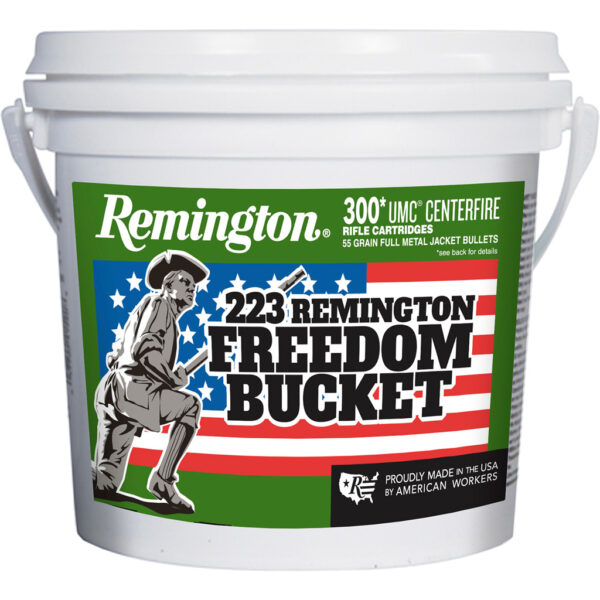Remington Freedom Bucket UMC Rifle Ammo 223 Rem. 55 gr. FMJ 300 rd.