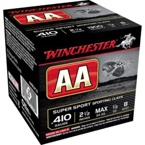 Winchester AA Sporting Clays Load 410 ga. 2.5 in. 1/2 oz. 8 Shot 25 rd.