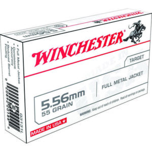 Winchester USA Rifle Ammo 5.56mm 55 gr. FMJ 20 rd.