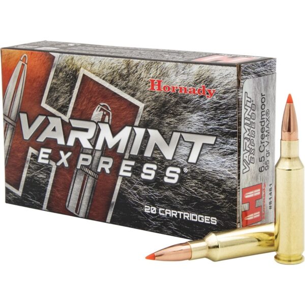 Hornady Varmint Express Rifle Ammo 6.5 Creedmoor 95 gr. V-Max 20 rd.