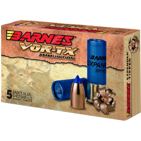 Barnes VOR-TX Shotgun Ammo 12 ga. 2.75 in. 438 gr. Expander Tipped Slug 5 rd.