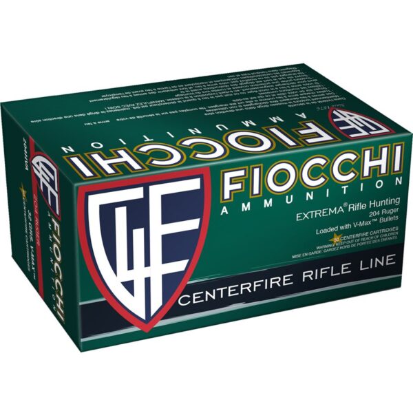 Fiocchi FXT Centerfire Rifle Ammo 204 Ruger 32 gr. V-Max 20 rd.