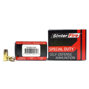 Sinterfire Special Duty Pistol Ammo 380 ACP 75 gr. HP 20 rd.